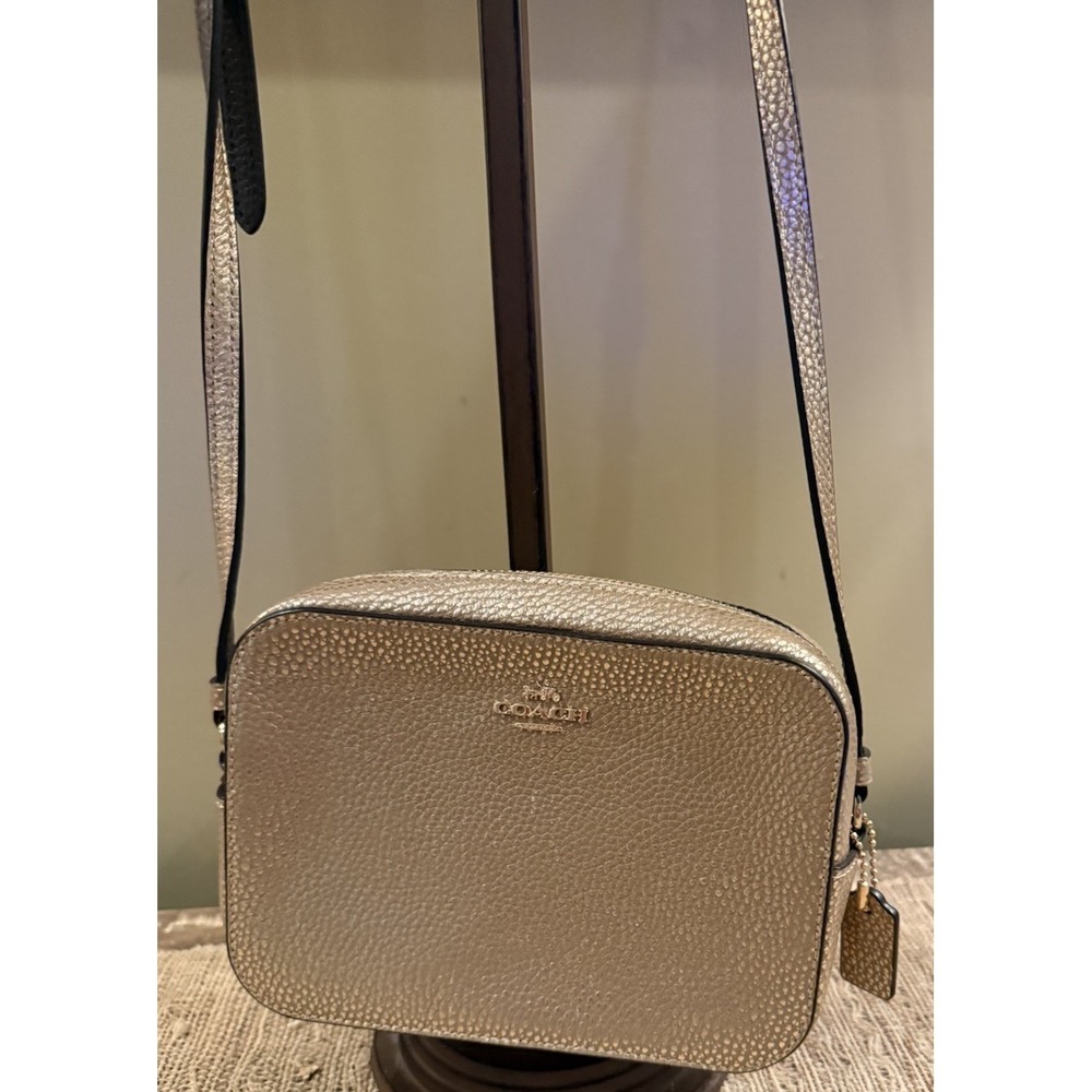 Limited Edition Coach Rose Gold Pink Mini Leather Camera‎ Crossbody bag